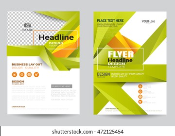 corporate brochure flyer design layout template in A4 size, colorful style.vector