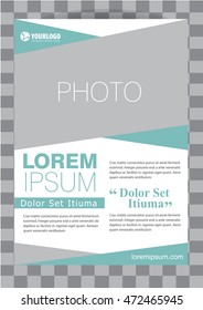 Corporate brochure flyer design layout template vector eps10