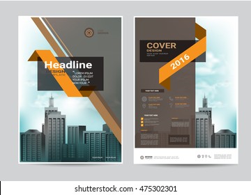 corporate brochure flyer design layout template in A4 size, modern style.vector