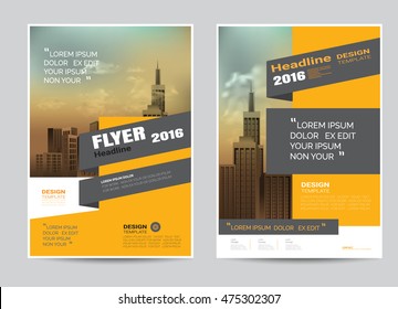 corporate brochure flyer design layout template in A4 size, modern style.vector