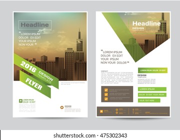 corporate brochure flyer design layout template in A4 size, modern style.vector