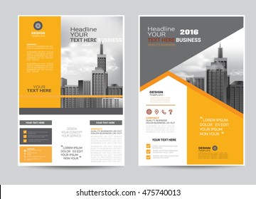 corporate brochure flyer design layout template in A4 size, modern style.vector