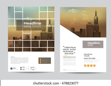 corporate brochure flyer design layout template in A4 size, modern style.vector