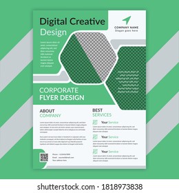 Corporate brochure flyer design vector template. Annual report, magazine and book cover design, vector illustration, A4 corporate presentation, easy to use and edit.