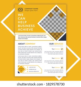 Corporate brochure flyer design vector template. Annual report, magazine and book cover design, vector illustration, A4 corporate presentation, easy to use and edit.