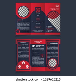 Corporate brochure flyer design vector template. Annual report, magazine and book cover design, vector illustration, A4 tri-fold brochure corporate presentation, easy to use and edit.