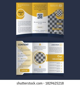 Corporate brochure flyer design vector template. Annual report, magazine and book cover design, vector illustration, A4 tri-fold brochure corporate presentation, easy to use and edit.