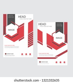 Corporate brochure with hexagonal shapes