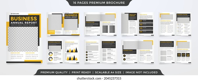 corporate brochure layout template with modern style use for company profile and annual report