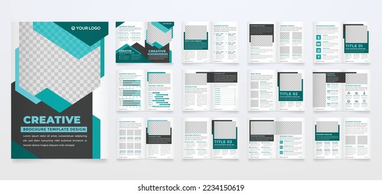 uso de plantilla de vector de diseño de folletos corporativos para informes anuales y presentación de negocios