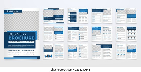 corporate brochure layout vector template use for annual report and business presentation