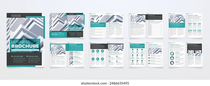 corporate brochure template design a4  page annual report with minimalist and simple cover style 