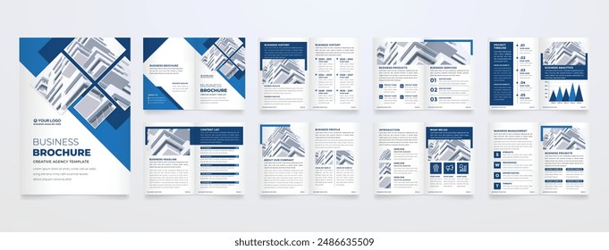 corporate brochure template design a4  page annual report with minimalist and simple cover style 