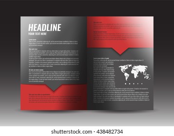 Corporate brochure template design. Annual report, presentation, book cover or flyer. Stock vector.