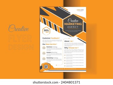 Corporate Brochure Template Design, new flyer for digital marketing, vector format layout, cost estimate for A4 printing, background arrangement for booklet cover design