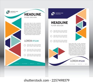Corporate brochure template, Flyer design, Leaflet background.