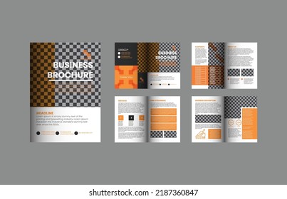 Diseño de diseño de plantillas de folletos corporativos con portada para perfil de empresa, informe anual, volantes, presentaciones, folleto, revista, libro .and a4 size para editable.