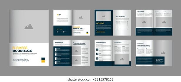 Corporate brochure template minimalist design