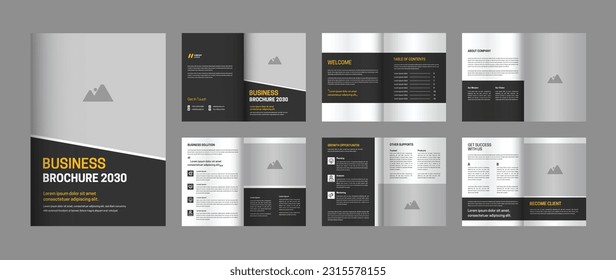 Corporate brochure template minimalist design