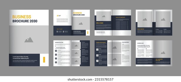 Corporate brochure template minimalist design