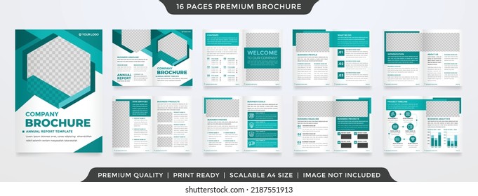 corporate brochure template with modern and minimalist style use