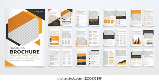 corporate brochure template use for annual report and company profile
