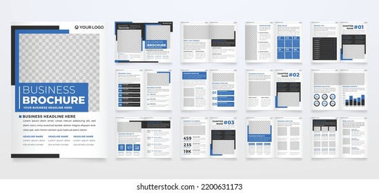 corporate brochure template use for annual report and company profile