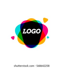 Corporate bubble design logo. Sign template for business