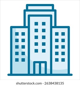 Corporate Building Icon Element For Design