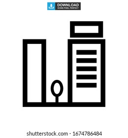 corporate building icon or logo isolated sign symbol vector illustration - high quality black style vector icons
