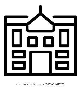 Corporate building icon outline vector. Choice code trust. Reliable legal