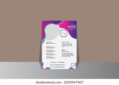 Corporate Business A4 Flyer Vektordesign für eine digitale Marketingfirma Annual Report Geometrie Vorschlag Plakat und Broschüre Titelbild Creative Design Business Promotion Broschüre Design .