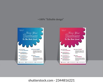 Diseño de plantilla de vectores de volante A4 para una empresa de marketing digital Informe anual póster de propuesta geométrica y folleto Cubierta de diseño creativo de portada de promoción de negocios.