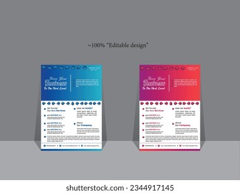 Corporate business A4 flyer vector template design for a digital marketing company Annual report geometric proposal poster and brochure cover Creative design business promotion leaflet cover design .