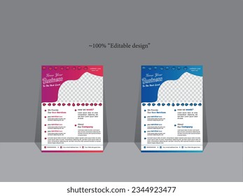 Corporate Business A4 Flyer Vektordesign für eine digitale Marketingfirma Annual Report Geometrie Vorschlag Plakat und Broschüre Titelbild Creative Design Business Promotion Broschüre Design .