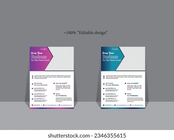 Diseño de plantilla de vectores de volante A4 para una empresa de marketing digital Informe anual póster de propuesta geométrica y folleto Cubierta de diseño creativo de portada de promoción de negocios.