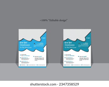 Diseño de plantilla de vectores de volante A4 para una empresa de marketing digital Informe anual póster de propuesta geométrica y folleto Cubierta de diseño creativo de portada de promoción de negocios.