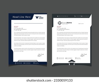 Corporate business a4 letterhead design luxury template
