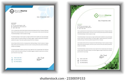 Corporate business a4 letterhead design luxury template