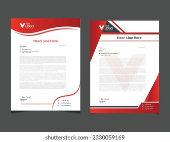Corporate business a4 letterhead design luxury template
