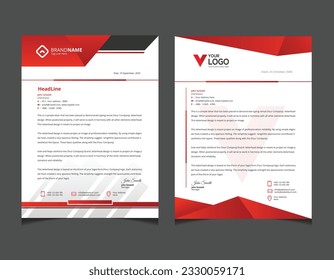 Corporate business a4 letterhead design luxury template