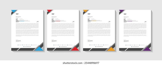 Corporate Business a4 Letterhead Design