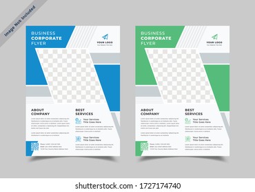 Corporate Business abstract vector Flyer template. Brochure design, cover modern layout, annual report, poster, flyer in A4 with colorful triangles, science, market with light background