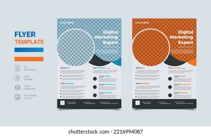 Corporate Business abstract vector Flyer template. Brochure design,flyer design template vector design. Layout template in A4 size Flyer