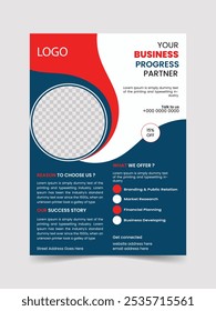 corporate business agency marketing flyer design template print ready vector full editable a4 size layout service offering advertisement leaflet 