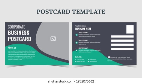 Corporate business agency postcard, business postcard