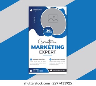 Corporate business agency social media timeline banner stories design template