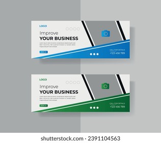 corporate business agency social media Instagram Facebook cover page or web banner design template