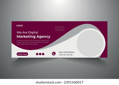 corporate business agency social media instagram facebook cover page or web banner design template