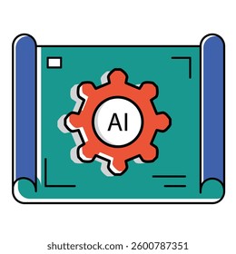 Corporate Business Ai Plan Document Vector Icon Design